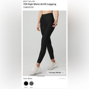 Small Black Alo Yoga Leggings